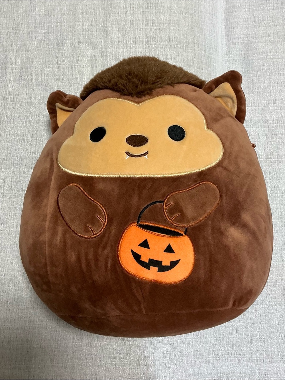 Squishmallows Wade the Werewolf with Pumpkin Pail 12 inch Halloween Plush